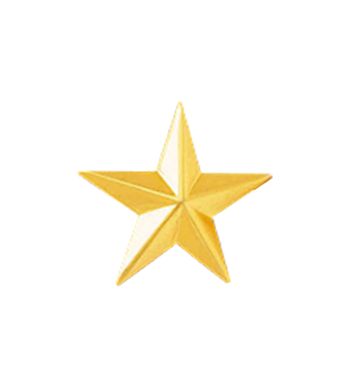 1 Gold Star Collar Brass